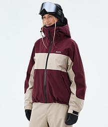 Dope Spartan W Skijakke Dame Stripe Burgundy/Sand