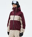Dope Spartan W Snowboardjakke Dame Stripe Burgundy/Sand