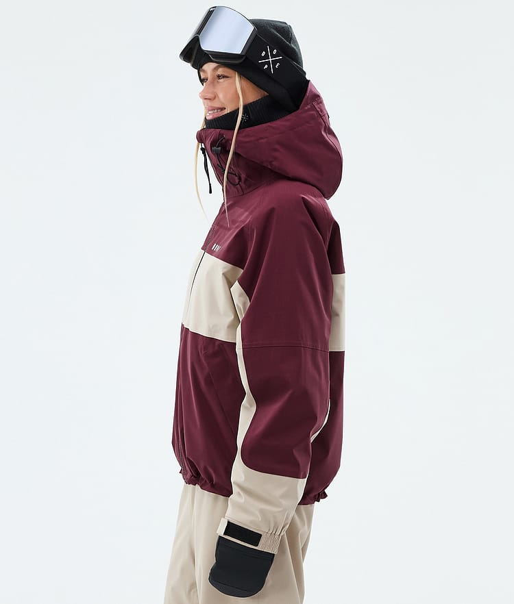 Dope Spartan W Skijakke Dame Stripe Burgundy/Sand, Image 5 of 8