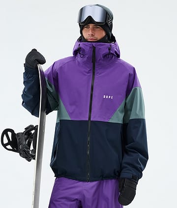 Dope Spartan Snowboardjakke Sport Vivid Purple/Atlantic/Dark Blue