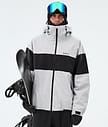Dope Spartan Snowboardjakke Herre Stripe Light Grey/Black