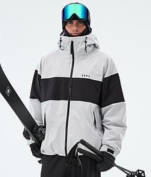 Dope Spartan Skijakke Herre Stripe Light Grey/Black