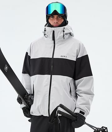 Dope Spartan Skijakke Stripe Light Grey/Black