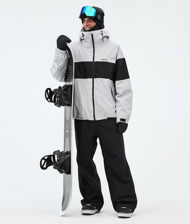 Dope Spartan Snowboardjakke Herre Stripe Light Grey/Black, Bilde 2 av 8