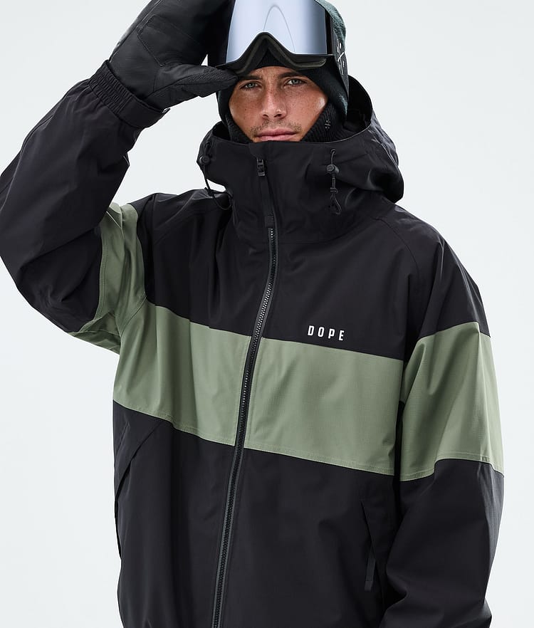 Dope Spartan Skijakke Herre Stripe Black/Moss Green, Image 4 of 8