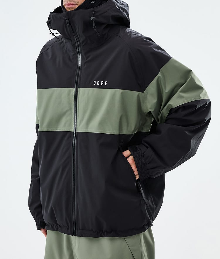 Dope Spartan Snowboardjakke Herre Stripe Black/Moss Green, Bilde 7 av 8
