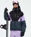 Dope Spartan W Snowboardjakke Dame Sport Black/Faded Violet/Metal Blue