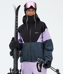 Dope Spartan W Skijakke Dame Sport Black/Faded Violet/Metal Blue