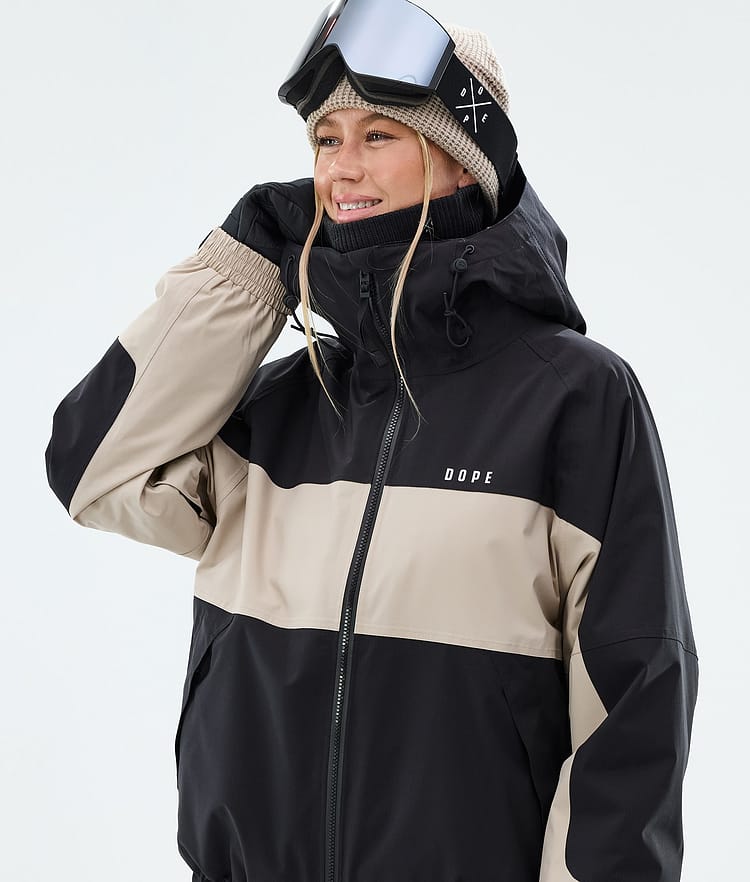 Dope Spartan W Skijakke Dame Stripe Black/Sand, Image 4 of 8