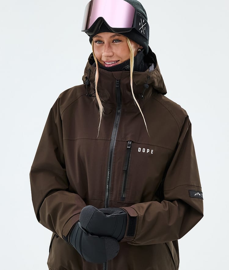 Dope Apex W Skijakke Dame Dark Brown, Image 4 of 9