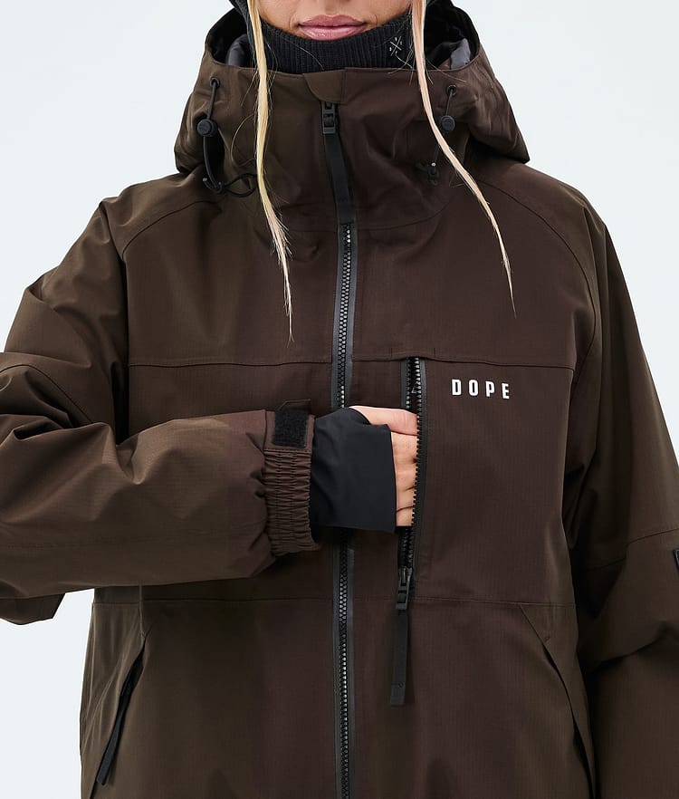 Dope Apex W Skijakke Dame Dark Brown, Image 8 of 9