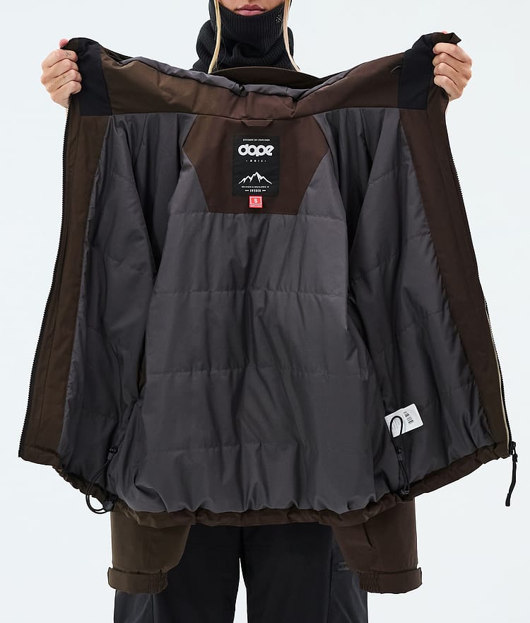 Dope Apex W Skijakke Dame Dark Brown, Image 9 of 9