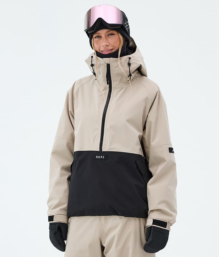 Dope Arnok W Snowboardjakke Dame Sand/Black, Image 4 of 8