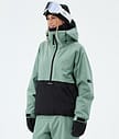 Dope Arnok W Snowboardjakke Dame Faded Green/Black