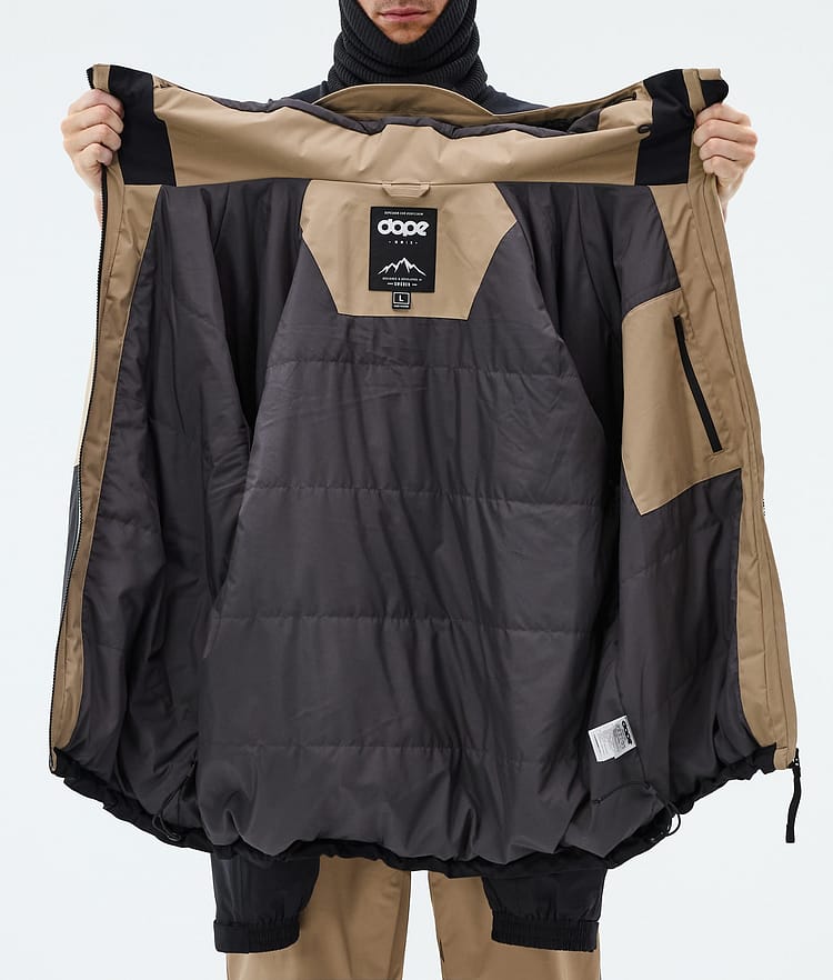 Dope Spartan Snowboardjakke Herre Sport Stone/Light Grey/Black, Bilde 8 av 8