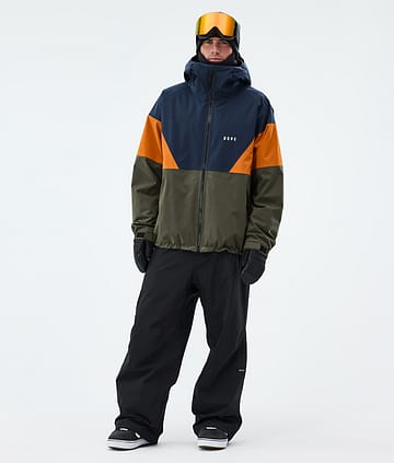 Dope Spartan Snowboardoutfit Dark Blue/Burned Orange/Olive Green/Black
