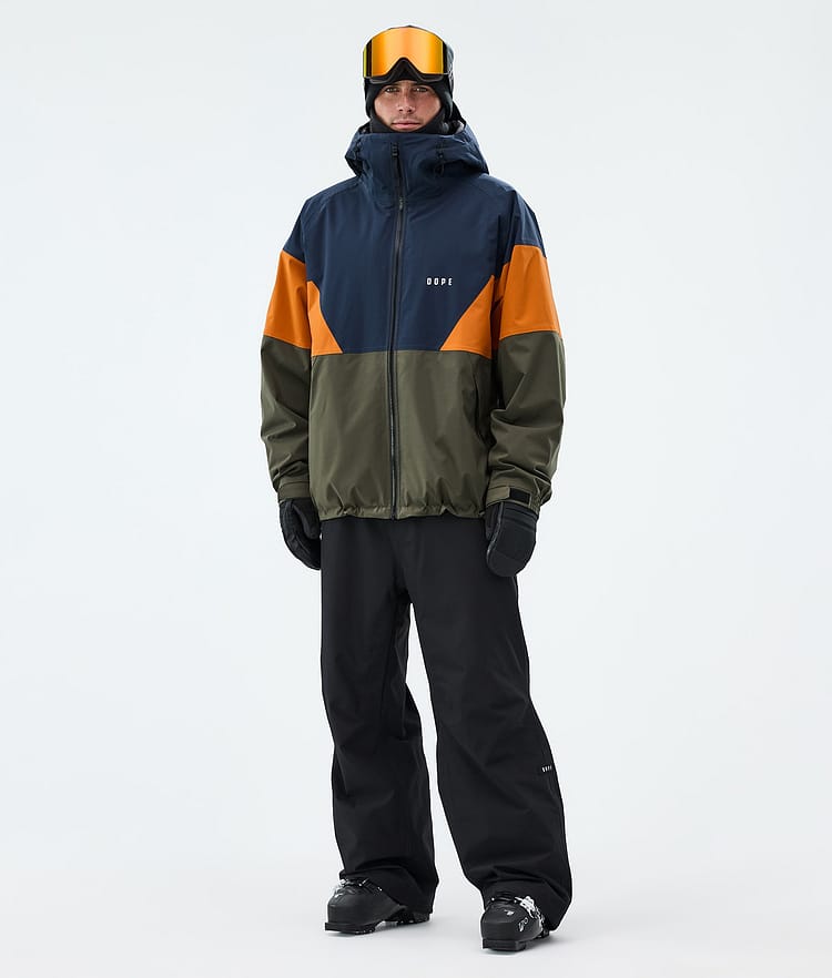 Dope Spartan Skijakke Herre Sport Dark Blue/Burned Orange/Olive Green, Image 2 of 8
