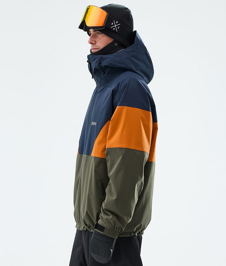 Dope Spartan Skijakke Herre Sport Dark Blue/Burned Orange/Olive Green, Image 5 of 8