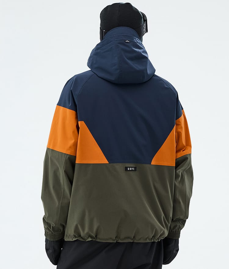 Dope Spartan Skijakke Herre Sport Dark Blue/Burned Orange/Olive Green, Image 6 of 8