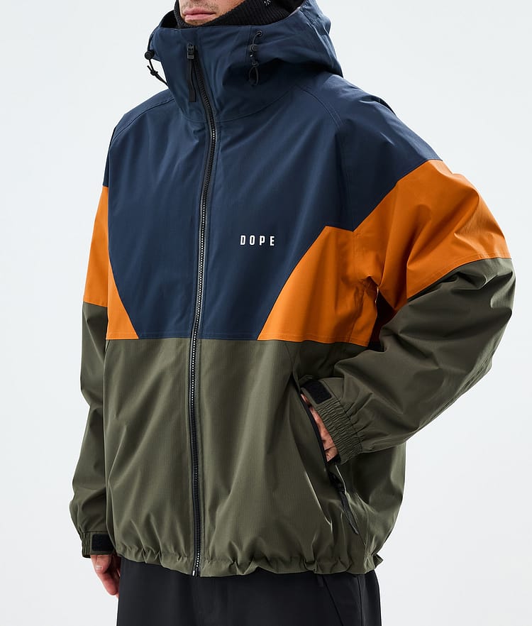 Dope Spartan Skijakke Herre Sport Dark Blue/Burned Orange/Olive Green, Image 7 of 8