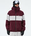 Dope Spartan Snowboardjakke Herre Stripe Burgundy/Light Grey