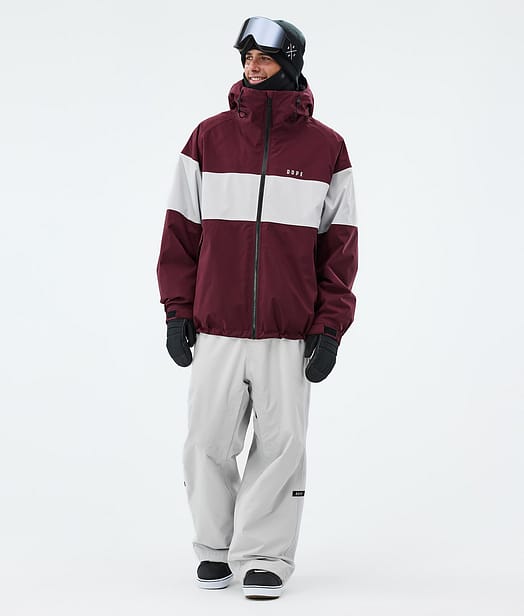 Dope Spartan Snowboardoutfit Burgundy/Light Grey