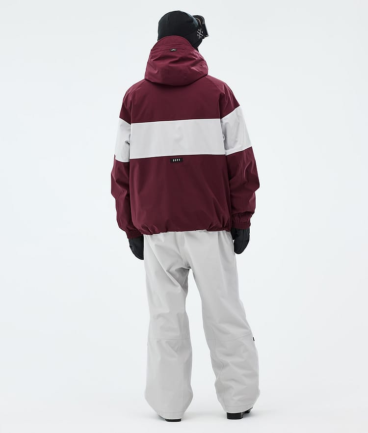 Dope Spartan Skijakke Herre Stripe Burgundy/Light Grey, Image 3 of 8
