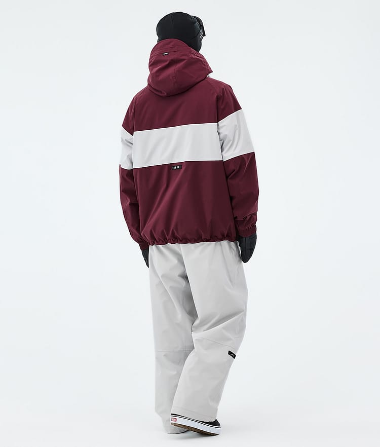 Dope Spartan Snowboardjakke Herre Stripe Burgundy/Light Grey, Bilde 3 av 8