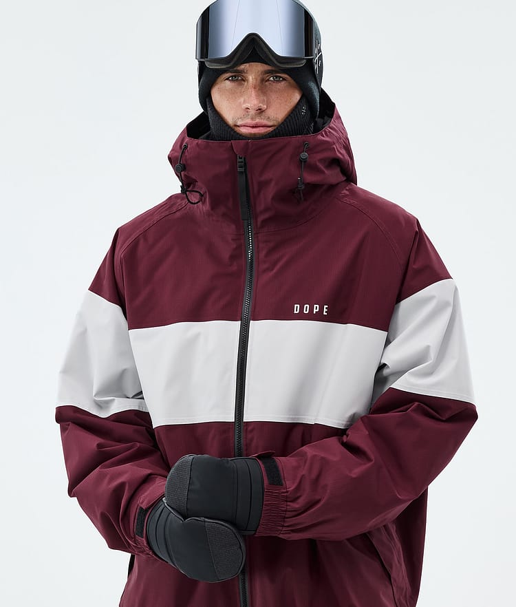 Dope Spartan Skijakke Herre Stripe Burgundy/Light Grey, Image 4 of 8