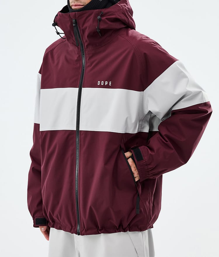 Dope Spartan Skijakke Herre Stripe Burgundy/Light Grey, Image 7 of 8