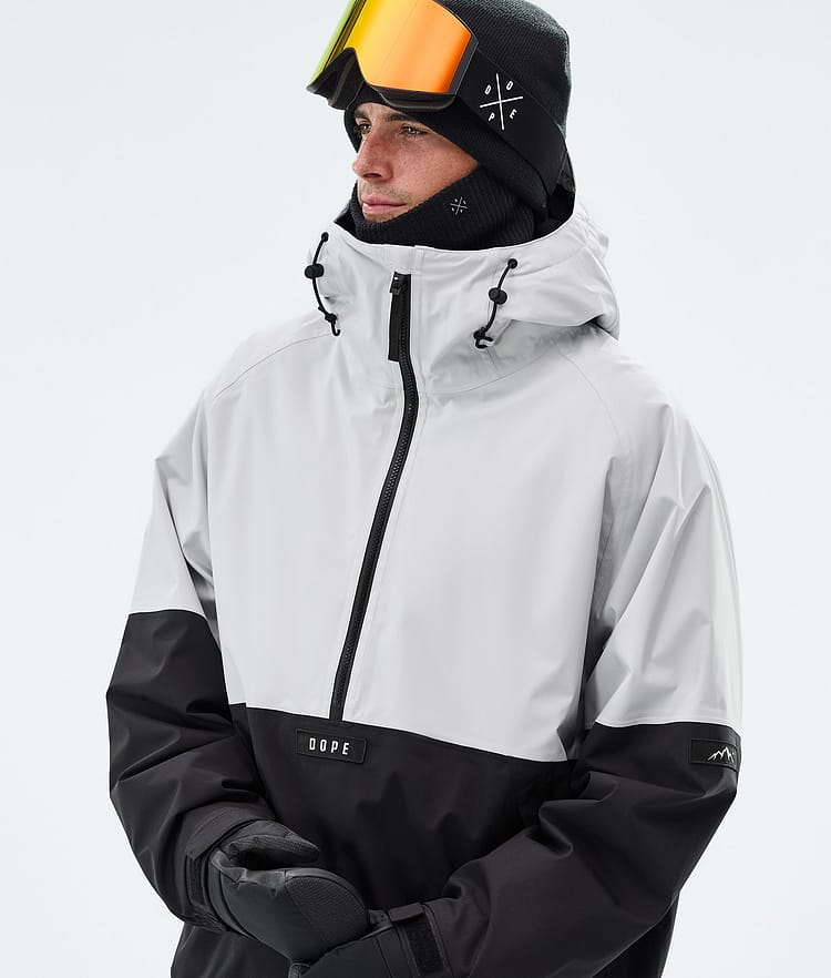 Dope Arnok Snowboardjakke Herre Light Grey/Black, Image 4 of 8