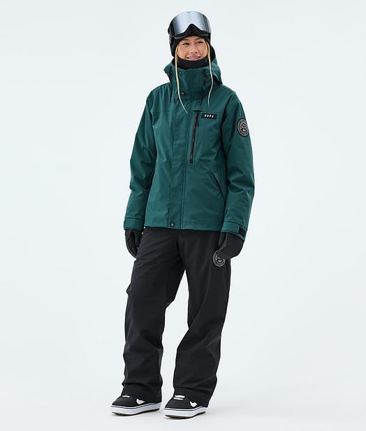 Dope Blizzard W Full Zip Snowboardoutfit Bottle Green/Black