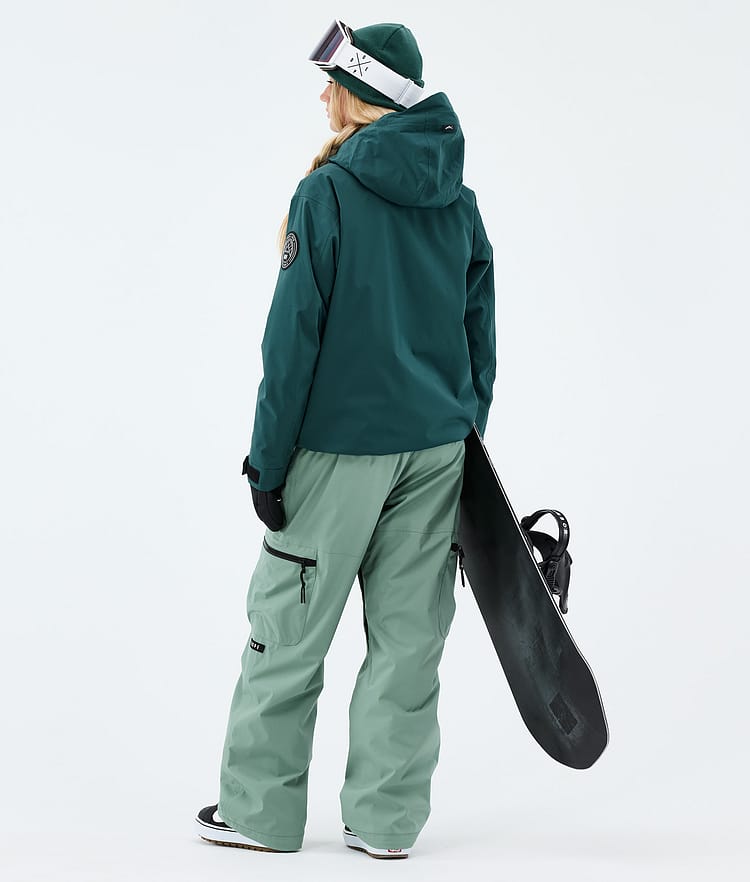 Dope Blizzard W Full Zip Snowboardoutfit Dame Bottle Green/Faded Green, Image 2 of 2