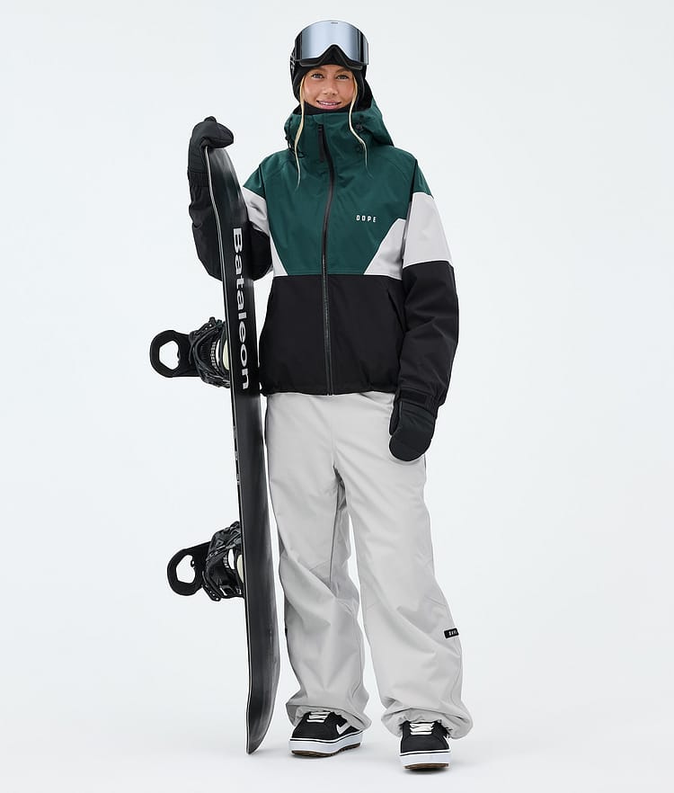 Dope Big W Snowboardbukse Dame Light Grey, Image 2 of 5