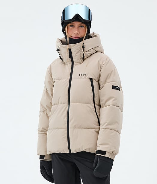 Dope Puffer W Skijakke Dame Sand