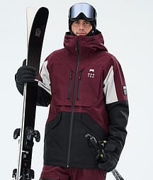 Montec Arch Skijakke Herre Burgundy/Light Grey/Black