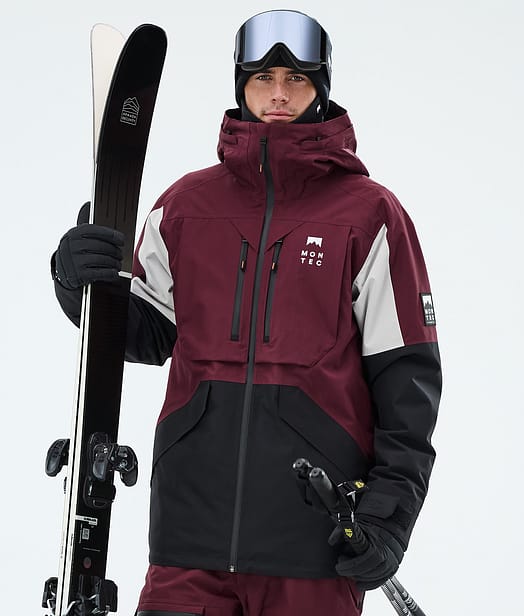 Montec Arch Skijakke Herre Burgundy/Light Grey/Black