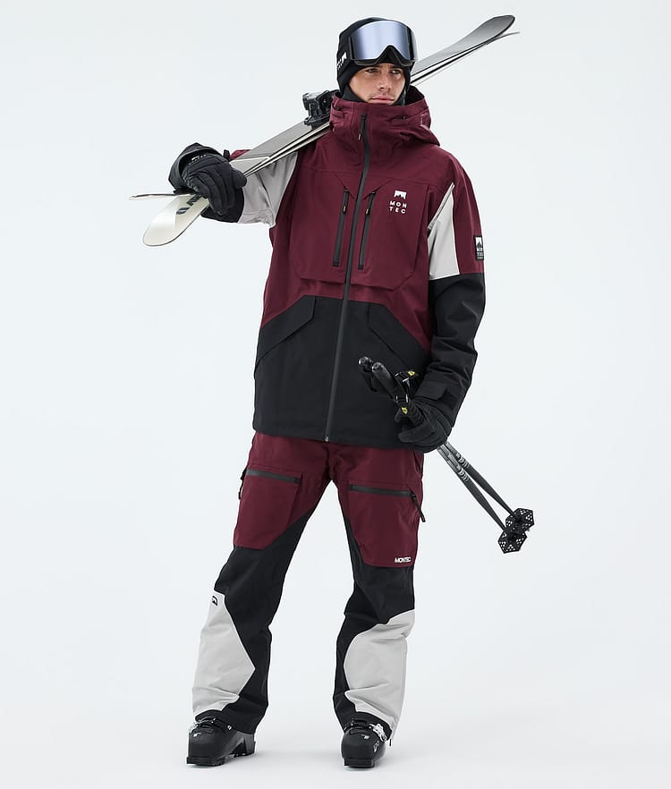 Montec Arch Skijakke Herre Burgundy/Light Grey/Black, Image 2 of 9