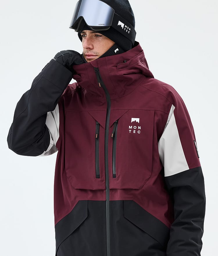 Montec Arch Skijakke Herre Burgundy/Light Grey/Black, Image 4 of 9