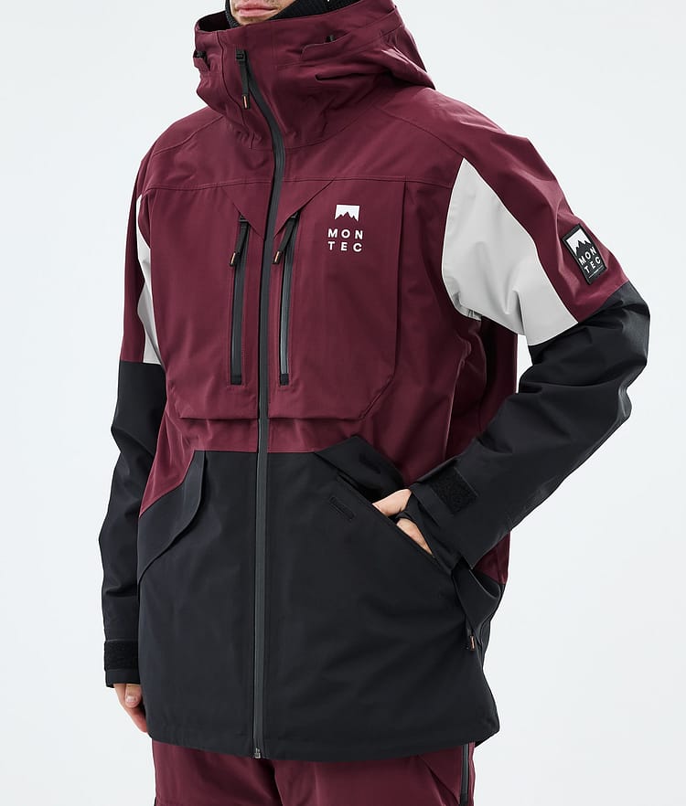Montec Arch Snowboardjakke Herre Burgundy/Light Grey/Black, Image 8 of 10