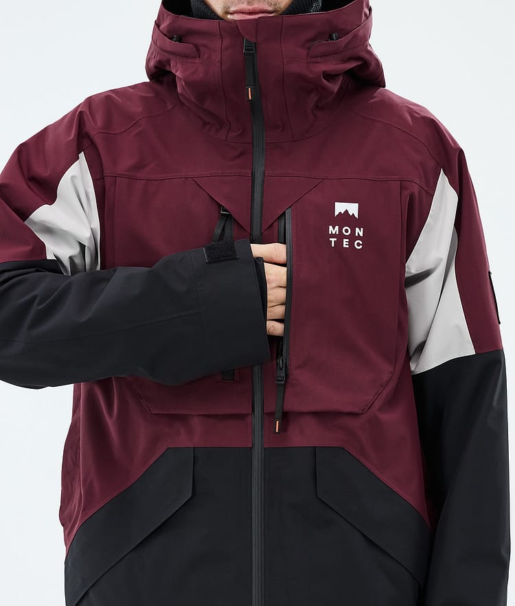 Montec Arch Skijakke Herre Burgundy/Light Grey/Black, Image 8 of 9