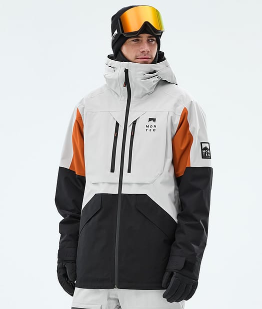 Montec Arch Snowboardjakke Herre Light Grey/Burned Orange/Black