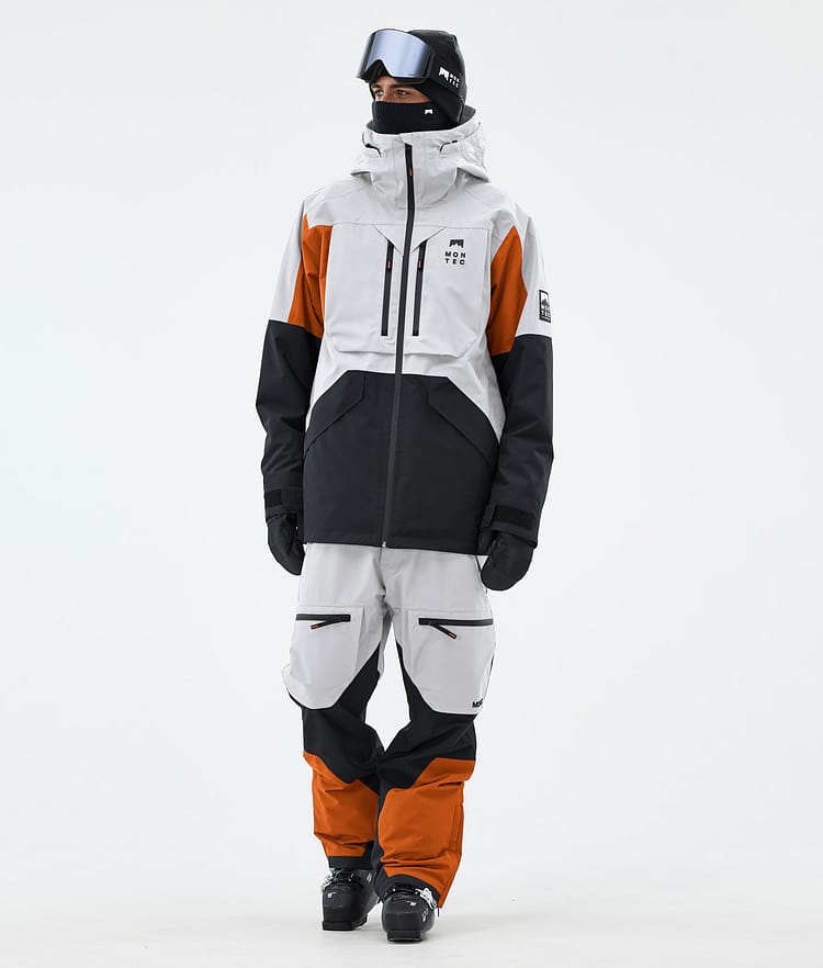 Montec Arch Snowboardjakke Herre Light Grey/Burned Orange/Black, Image 2 of 10