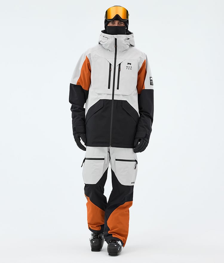 Montec Arch Skijakke Herre Light Grey/Burned Orange/Black, Image 2 of 9