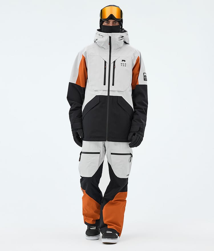 Montec Arch Snowboardjakke Herre Light Grey/Burned Orange/Black, Image 3 of 10