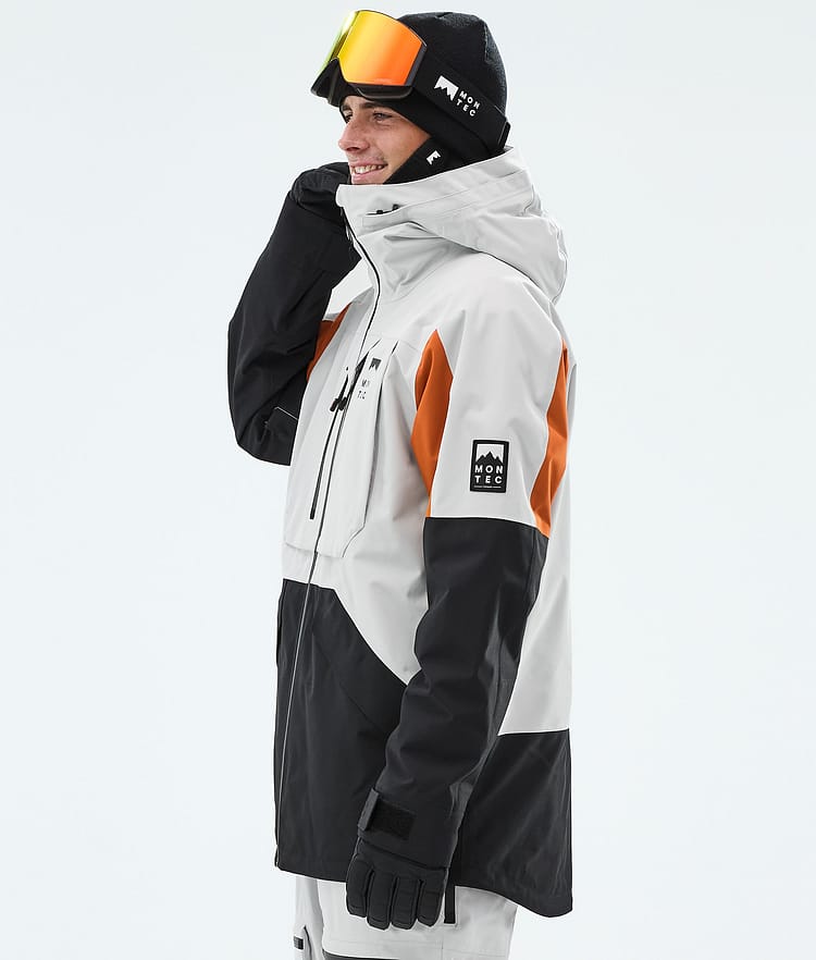 Montec Arch Snowboardjakke Herre Light Grey/Burned Orange/Black, Image 6 of 10