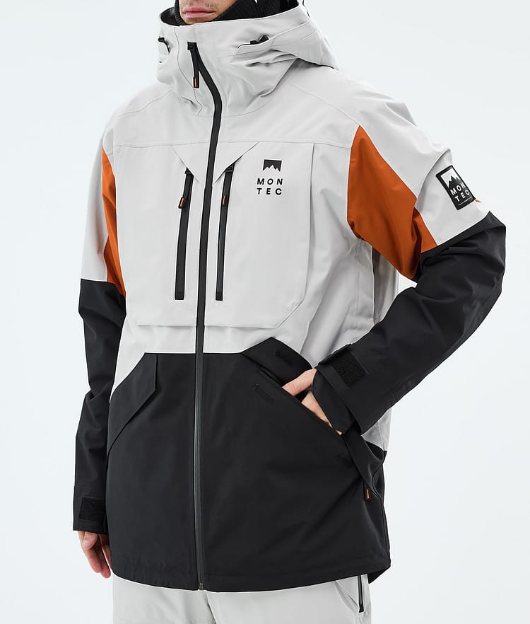 Montec Arch Snowboardjakke Herre Light Grey/Burned Orange/Black, Image 8 of 10