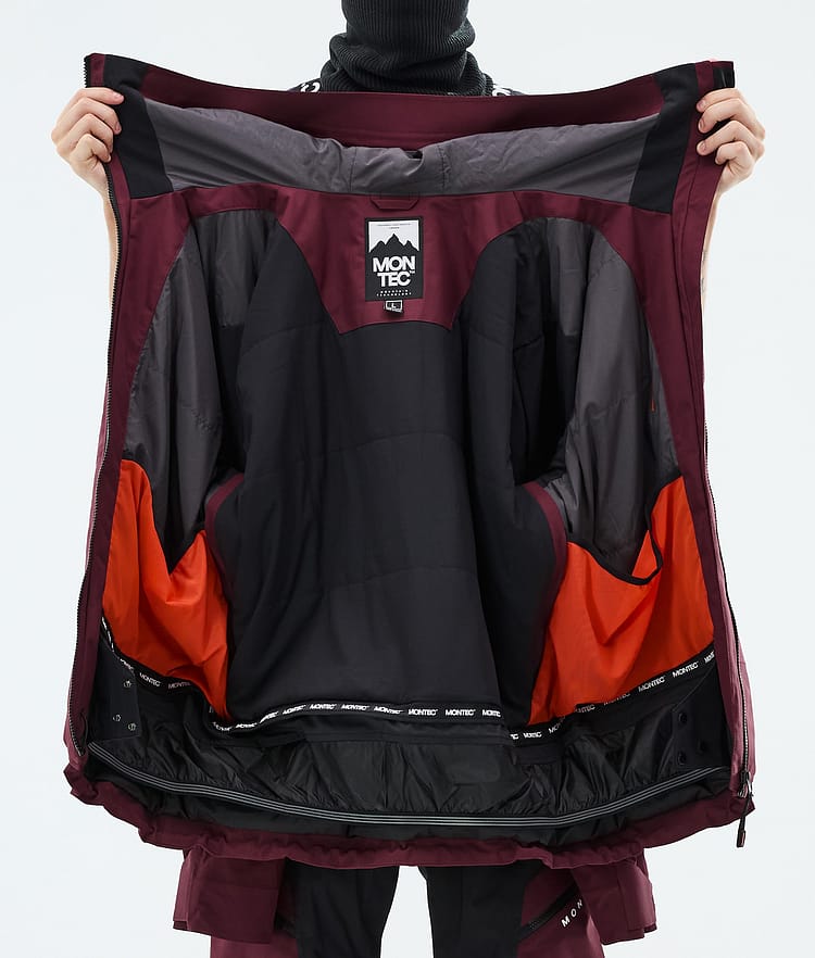 Montec Oracle Snowboardjakke Herre Burgundy, Image 9 of 9
