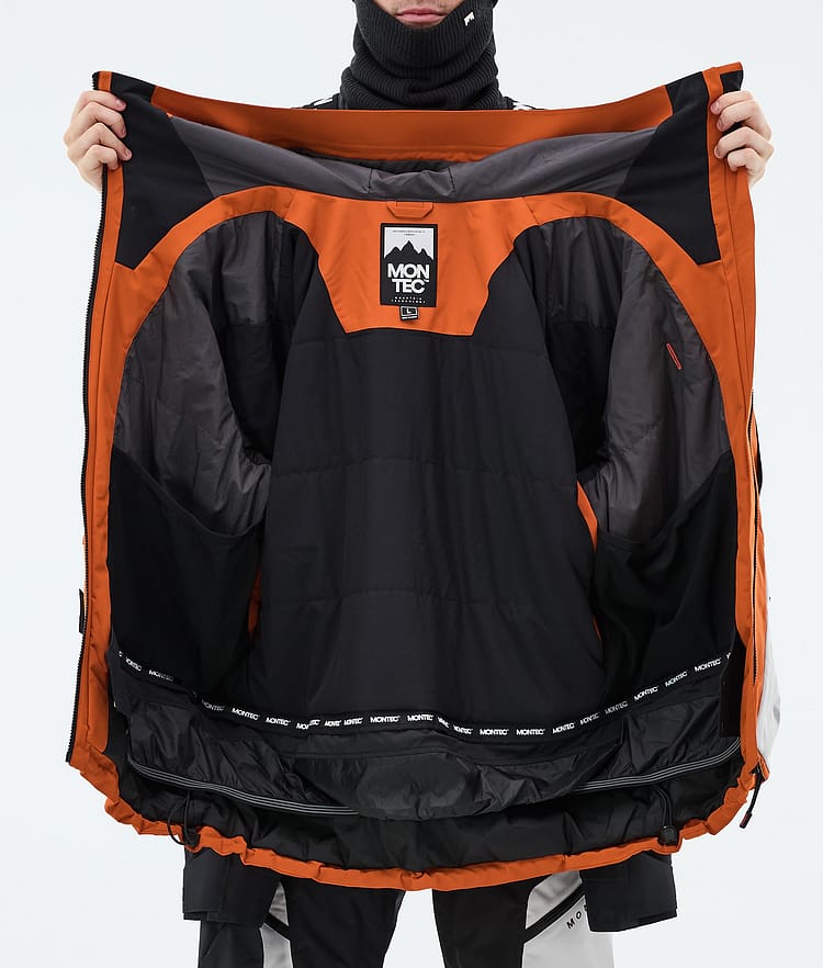 Montec Morpheus Snowboardjakke Herre Burned Orange/Black/Light Grey, Image 9 of 9