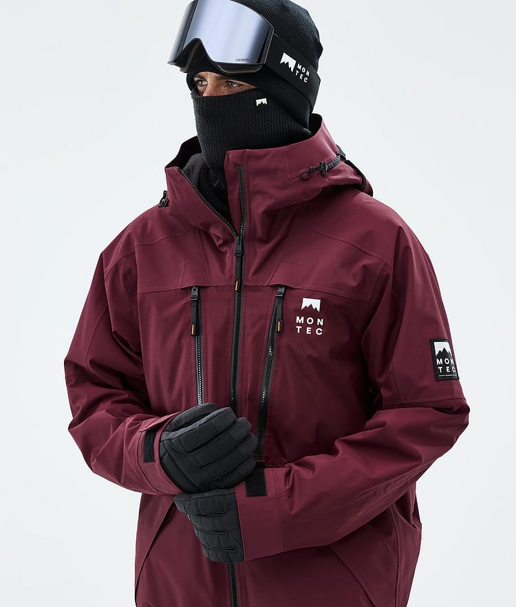Montec Sentinel Snowboardjakke Herre Burgundy, Image 4 of 9